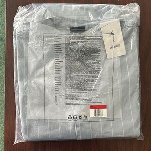 Jordan x A Ma Maniere pinstripe denim jacket